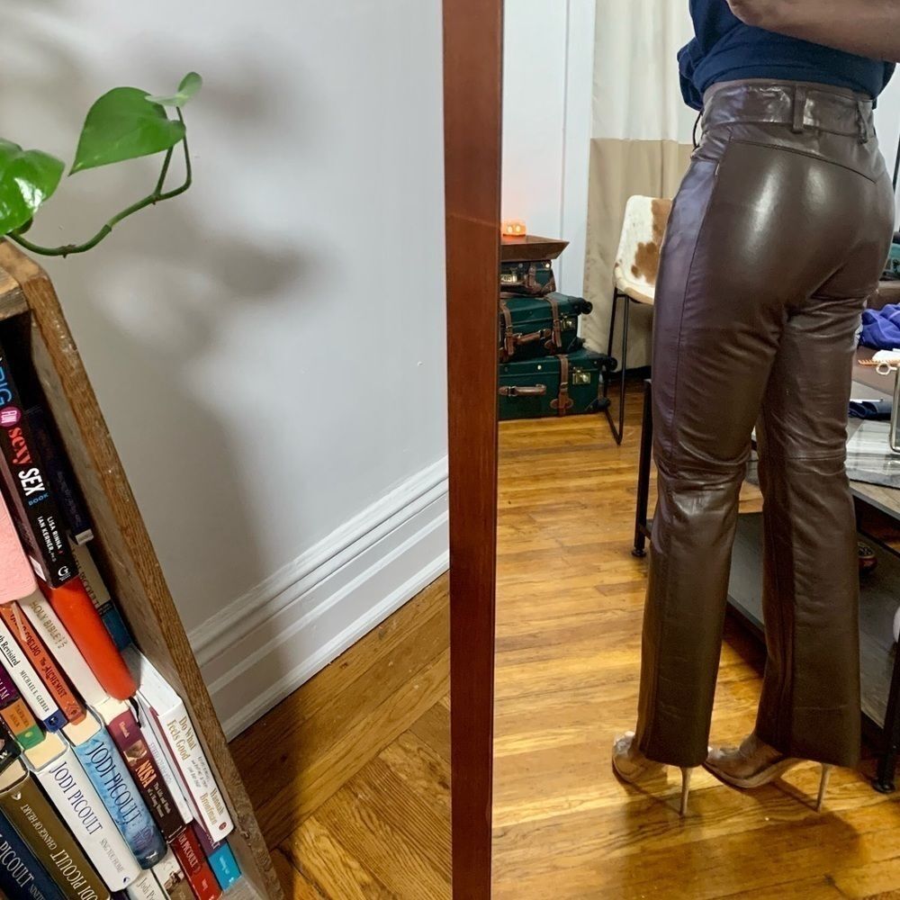 Banana Republic Brown leather pants - Picture 3 of 4